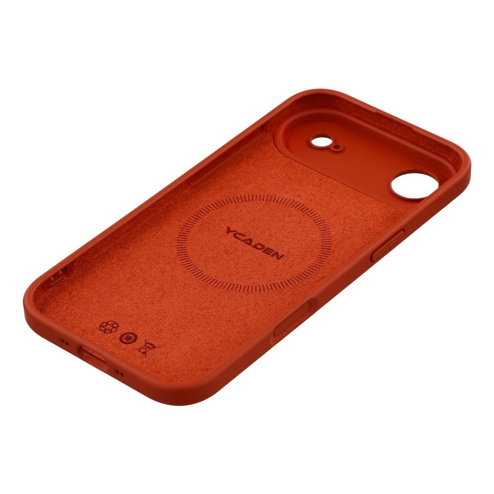 EIDERWOOD iPhone Air Fleksibelt Plast Deksel med Fôr Innvendig – MagSafe Kompatibel – Mørkerød