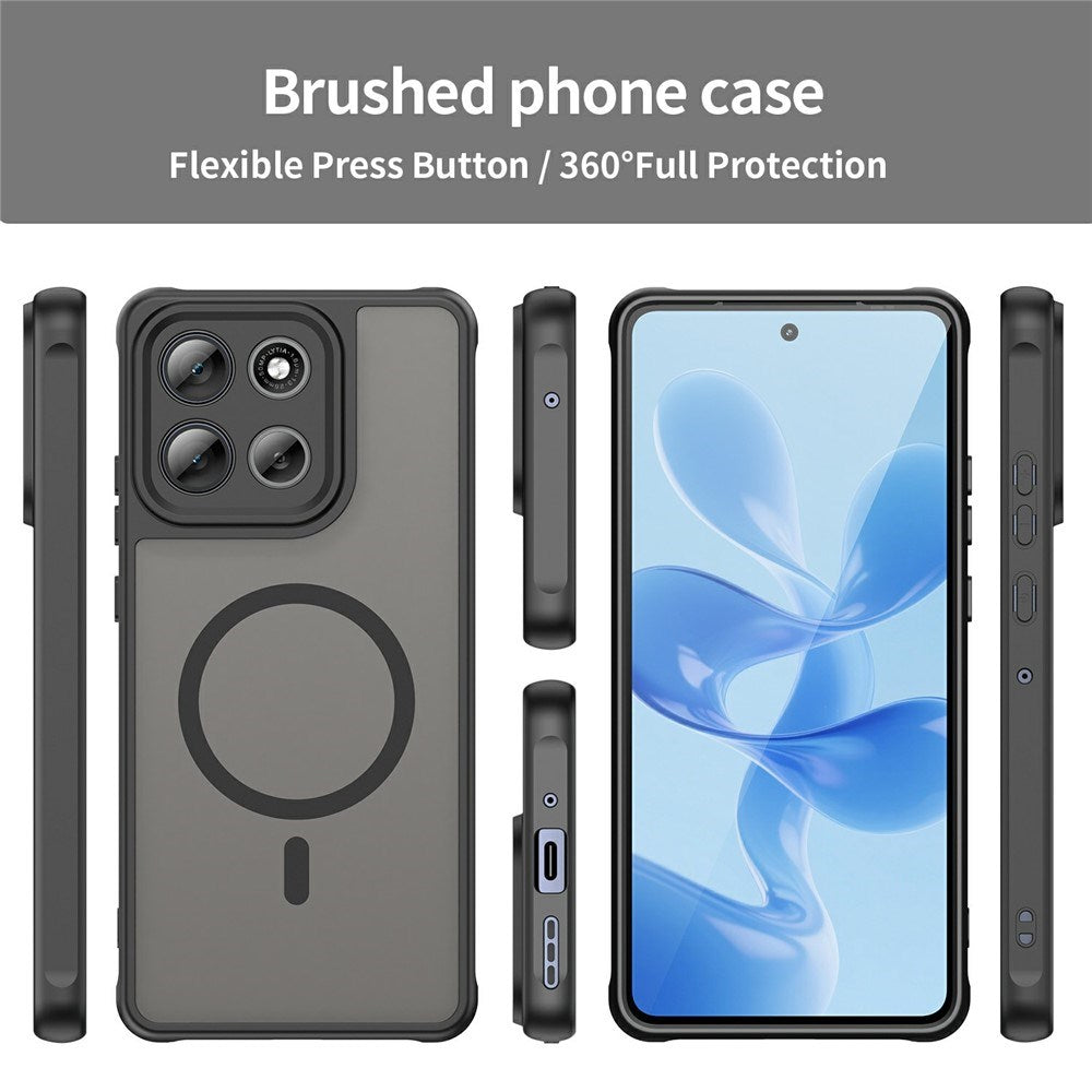 Motorola Moto G86 Power EIDERWOOD Hybrid Plast Deksel - MagSafe Kompatibel - Svart