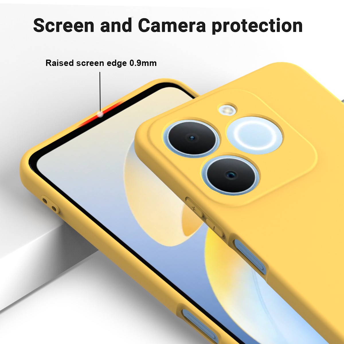 Realme Note 70T EIDERWOOD Fôret Silikon Deksel m. Stropp - Gul