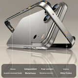 iPhone 17 Pro Max EIDERWOOD Metal Bumper Deksel m. Forsterkede Silikon Hjørner - Grå