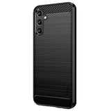 Samsung Galaxy A14 (5G) Mofi Brushed Carbon Fiber Fleksibelt Plast Deksel - Svart