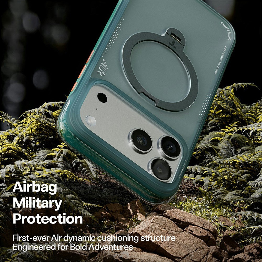 iPhone 17 Pro Max TORRAS Ostand Q3 Air Deksel med Kickstand - MagSafe Kompatibel - Grønn
