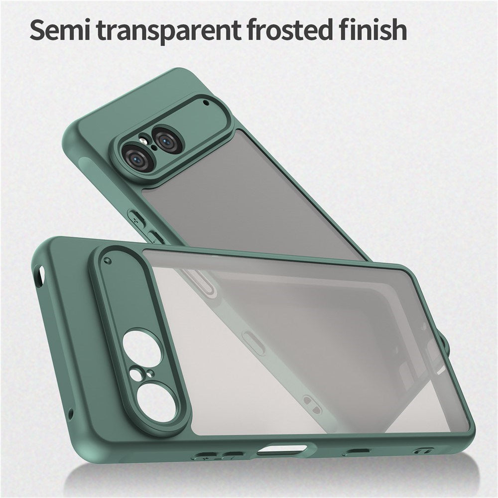 EIDERWOOD Sony Xperia 10 VII Matt Hybrid Deksel - Gjennomsiktig / Grønn