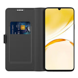 Realme Note 70T EIDERWOOD Kunstskinn Flip Deksel m. Korthållare & Stativfunksjon - Svart