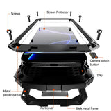 iPhone 18 Pro / 17 Pro R-JUST Hybrid Robust Deksel m. Innebygd Skjermbeskyttelse & Kickstand - Svart