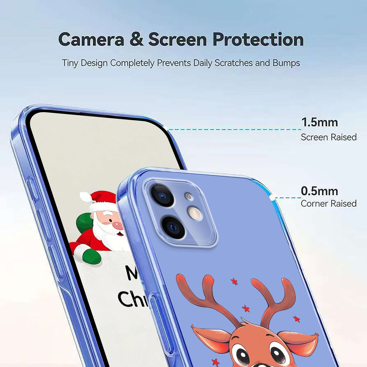 EIDERWOOD iPhone 11 Fleksibelt Plast Juledeksel med Motiv - Gjennomsiktig / Reinsdyr