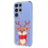 EIDERWOOD Samsung Galaxy S23 Ultra Fleksibelt Plast Juledeksel med Motiv - Gjennomsiktig / Reinsdyr