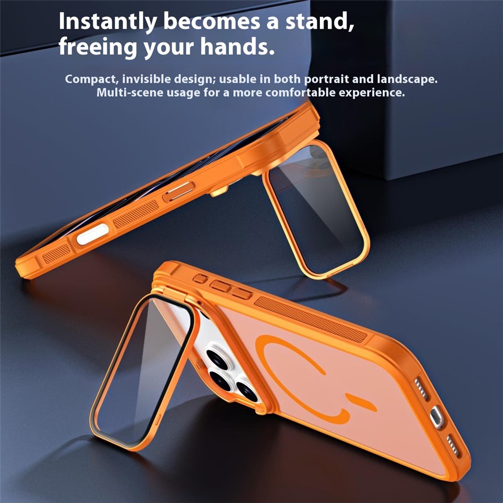 iPhone 18 Pro / 17 Pro EIDERWOOD Hybrid Plast Deksel m. Kamera Deksel & Stativfunksjon - MagSafe Kompatibel - Grå