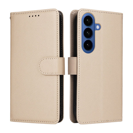 Samsung Galaxy S26 / S26 Pro EIDERWOOD Kunstskinn Flip Deksel m. Strop - Beige