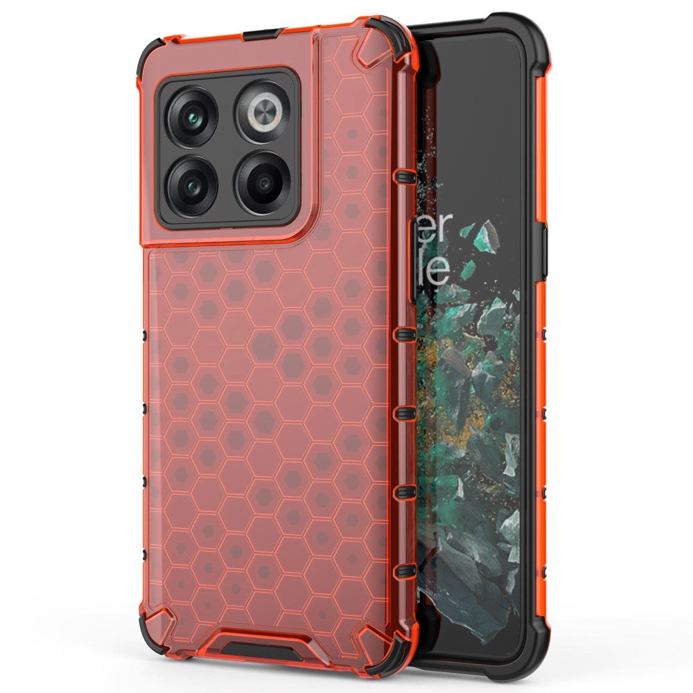 OnePlus 10T Hybrid Deksel - Honeycomb Rød