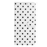 EIDERWOOD iPhone 17 Kunstskinn Flip Deksel m. Polka Design - Hvit