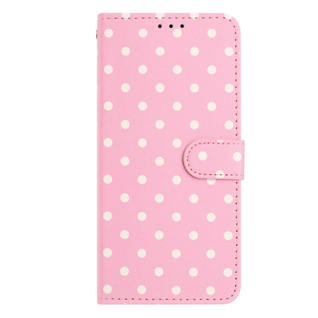 EIDERWOOD iPhone 17 Kunstskinn Flip Deksel m. Polka Design - Rosa