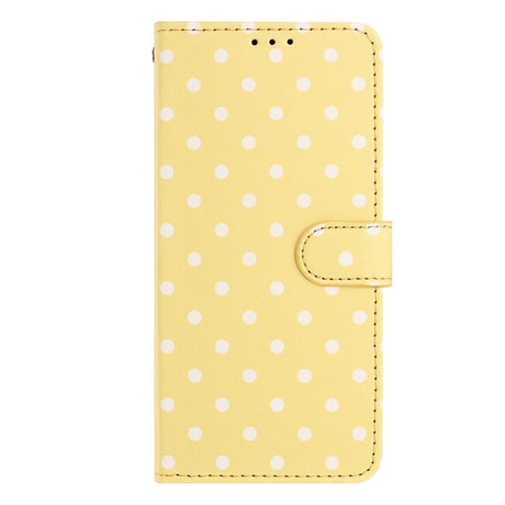 EIDERWOOD iPhone 17 Kunstskinn Flip Deksel m. Polka Design - Gul