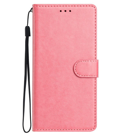 Samsung Galaxy S26 Ultra EIDERWOOD Kunstskinn Deksel med Stropp & Kortholder – Rosa