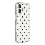 EIDERWOOD iPhone 17 Hybrid Deksel med Polka Design - MagSafe Kompatibel - Gjennomsiktig / Svart