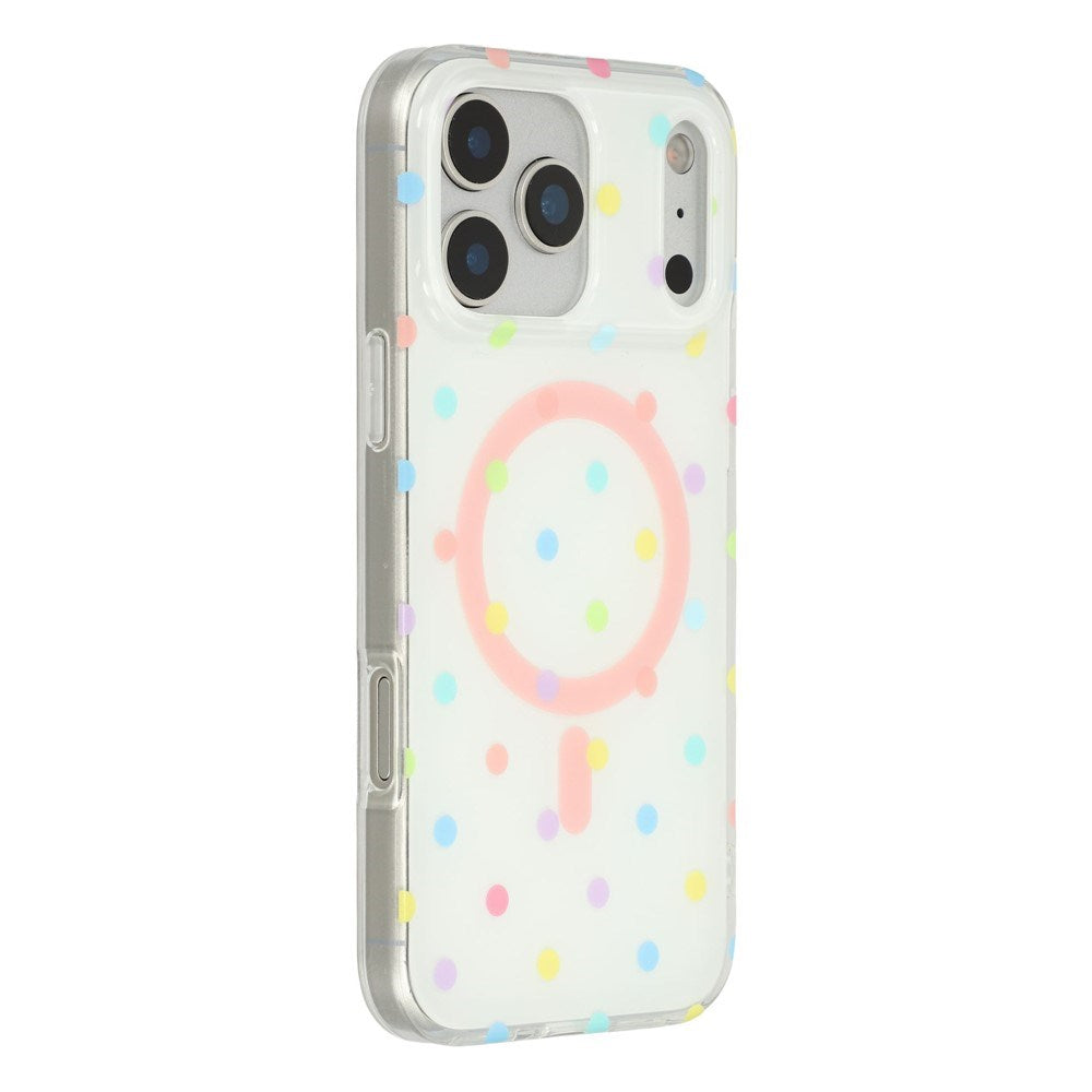 EIDERWOOD iPhone 17 Pro Hybrid Deksel med Polka Design - MagSafe Kompatibel - Gjennomsiktig / Multi