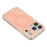 EIDERWOOD iPhone 17 Pro Hybrid Deksel med Polka Design - MagSafe Kompatibel - Gjennomsiktig / Rosa