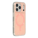 EIDERWOOD iPhone 17 Pro Max Hybrid Deksel med Polka Design - MagSafe Kompatibel - Gjennomsiktig / Rosa