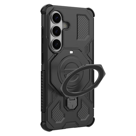 Samsung Galaxy S26 / S26 Pro EIDERWOOD Håndverker Deksel m. Roterende Kickstand - Svart