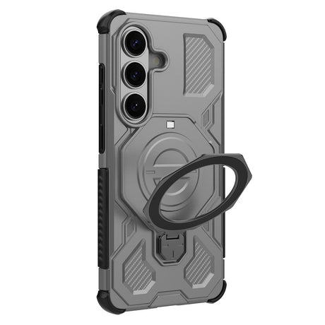 Samsung Galaxy S26 / S26 Pro EIDERWOOD Håndverker Deksel m. Roterende Kickstand - Grå