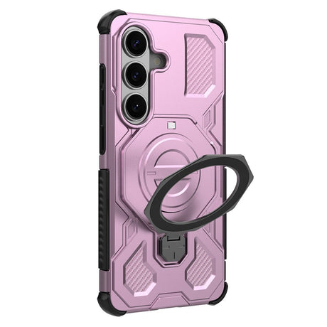 Samsung Galaxy S26 / S26 Pro EIDERWOOD Håndverker Deksel m. Roterende Kickstand - Rosa