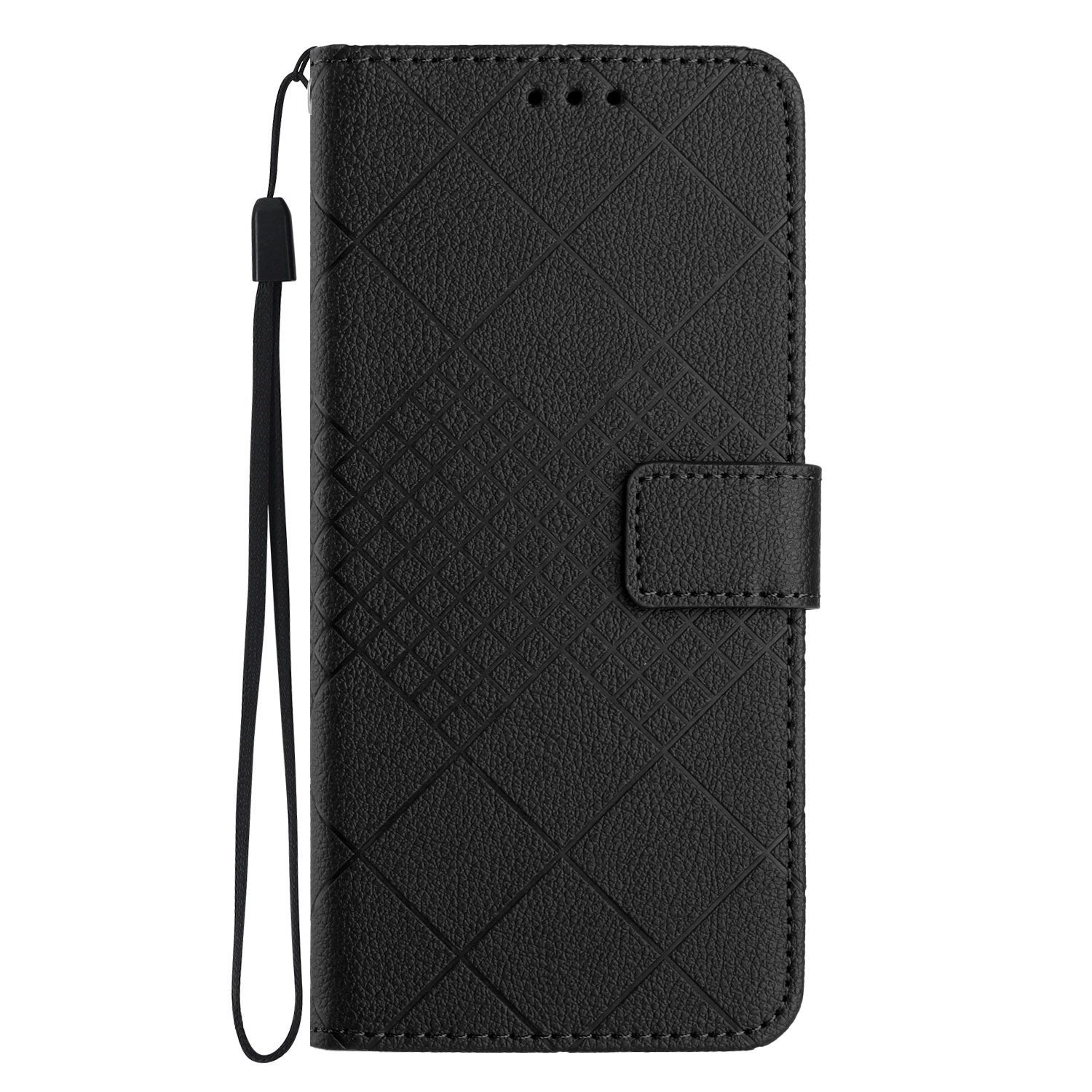 Honor Magic8 Lite EIDERWOOD Kunstskinn Flip Deksel m. Stropp – Svart