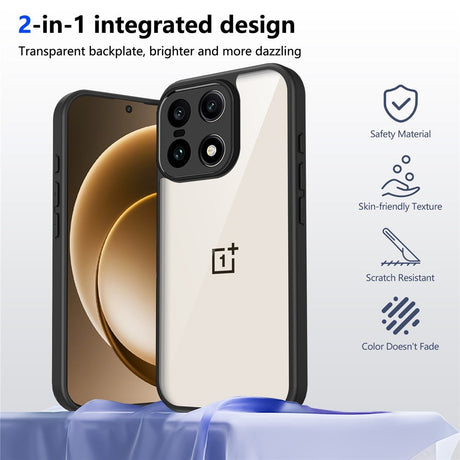 EIDERWOOD OnePlus 15 Fleksibelt Plast Deksel - Gjennomsiktig/Svart