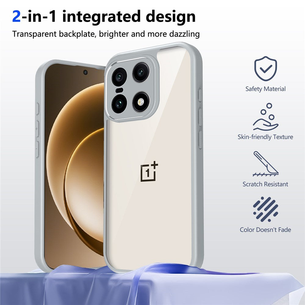 EIDERWOOD OnePlus 15 Fleksibelt Plast Deksel - Gjennomsiktig/Grå