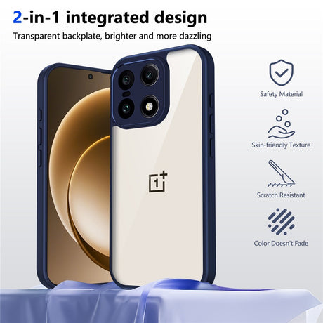 EIDERWOOD OnePlus 15 Fleksibelt Plast Deksel - Gjennomsiktig/Blå