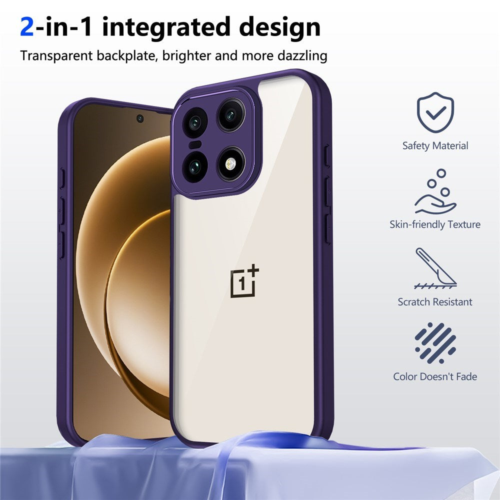 EIDERWOOD OnePlus 15 Fleksibelt Plast Deksel - Gjennomsiktig/Lilla