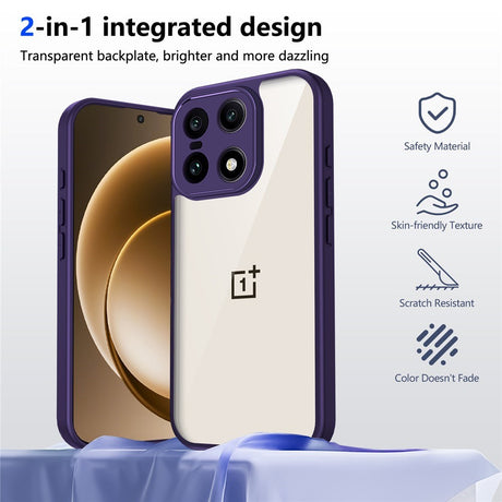 EIDERWOOD OnePlus 15 Fleksibelt Plast Deksel - Gjennomsiktig/Lilla