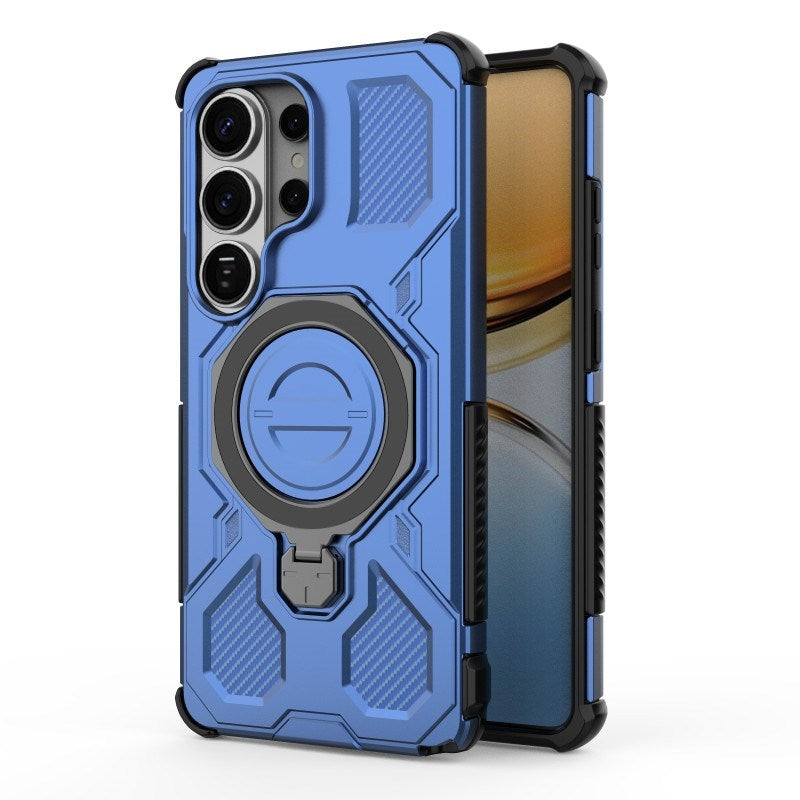 Samsung Galaxy S26 Ultra Håndverker Deksel med Kickstand - inkl. 2 x Skjermbeskyttere - Blå