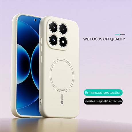 Xiaomi 17 Silikon Deksel - MagSafe  Kompatibel - Beige