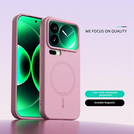 Xiaomi 17 Pro Silikon Deksel - MagSafe  Kompatibel - Rosa