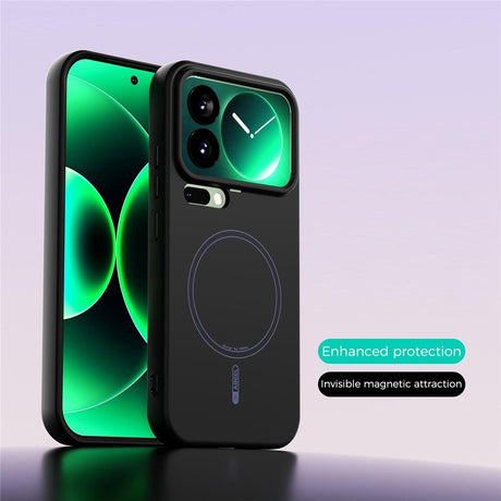 Xiaomi 17 Pro Silikon Deksel - MagSafe  Kompatibel - Svart