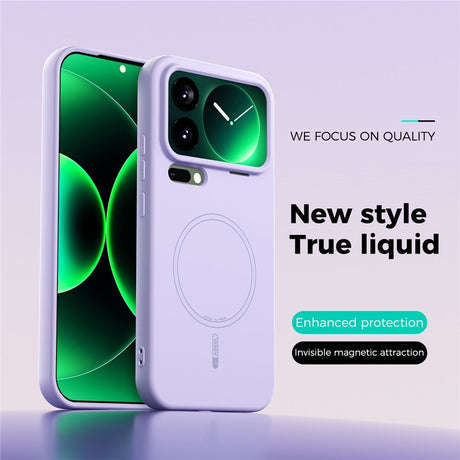 Xiaomi 17 Pro Max Silikon Deksel - MagSafe  Kompatibel - Lilla