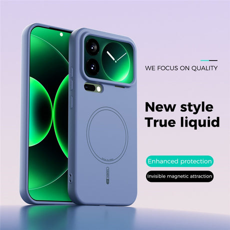 Xiaomi 17 Pro Max Silikon Deksel - MagSafe  Kompatibel - Blå