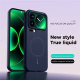 Xiaomi 17 Pro Max Silikon Deksel - MagSafe  Kompatibel - Mørkeblå