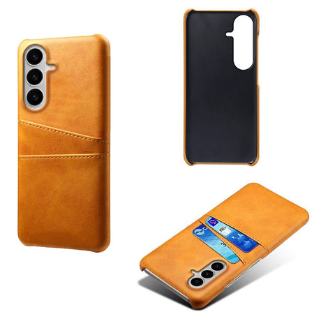 Samsung Galaxy S26 / S26 Pro EIDERWOOD Kunstskinn Deksel m. Kortholder - Oransje