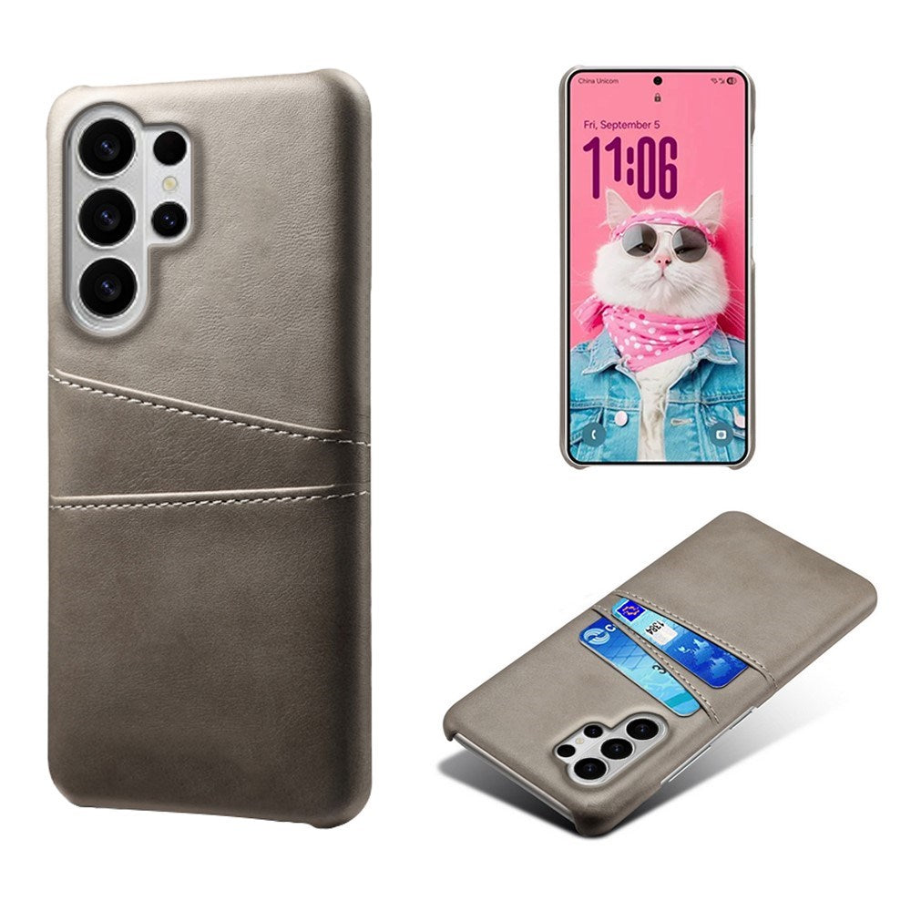 Samsung Galaxy S26 Ultra EIDERWOOD Kunstskinn Deksel m. Kortholder - Grå