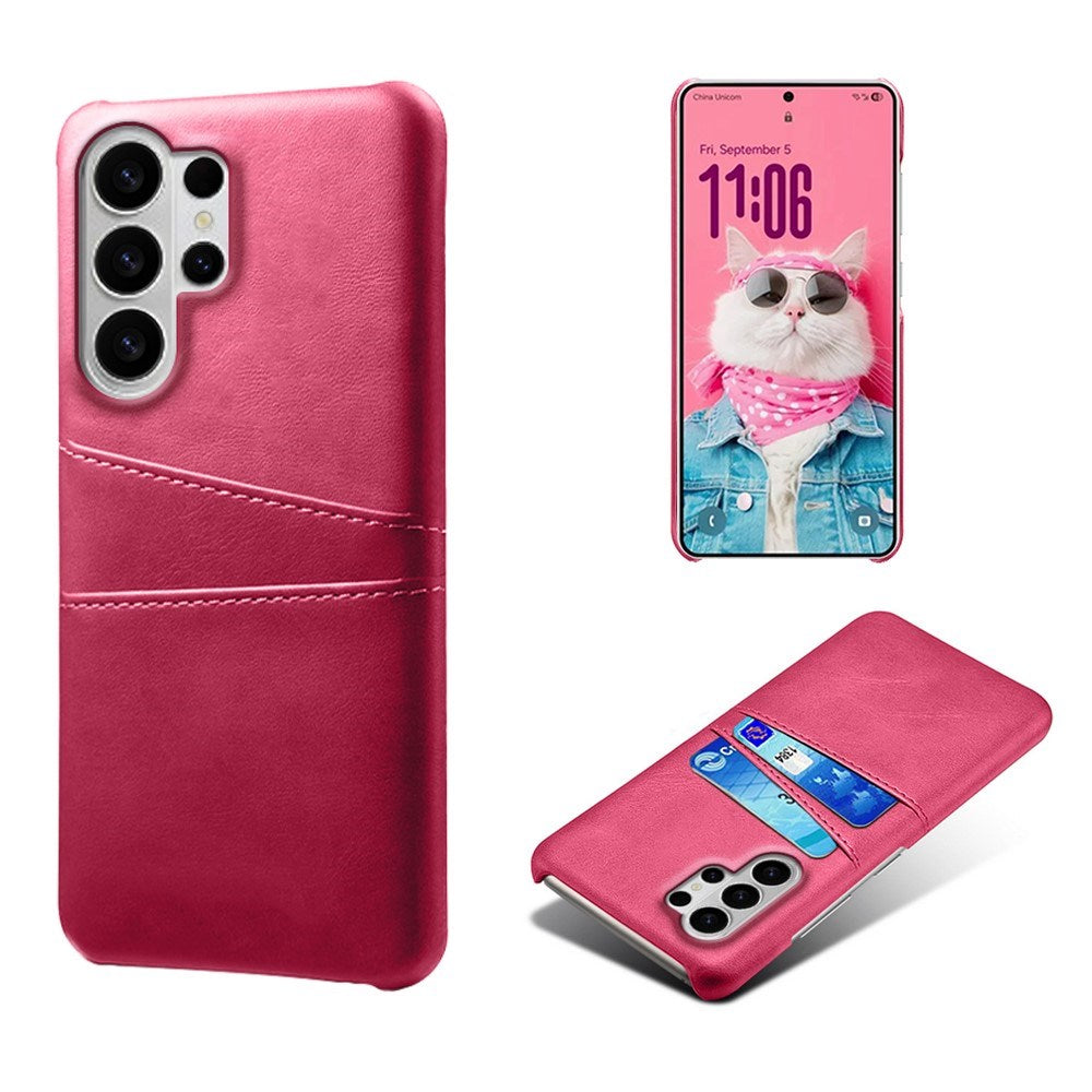 Samsung Galaxy S26 Ultra EIDERWOOD Kunstskinn Deksel m. Kortholder - Pink