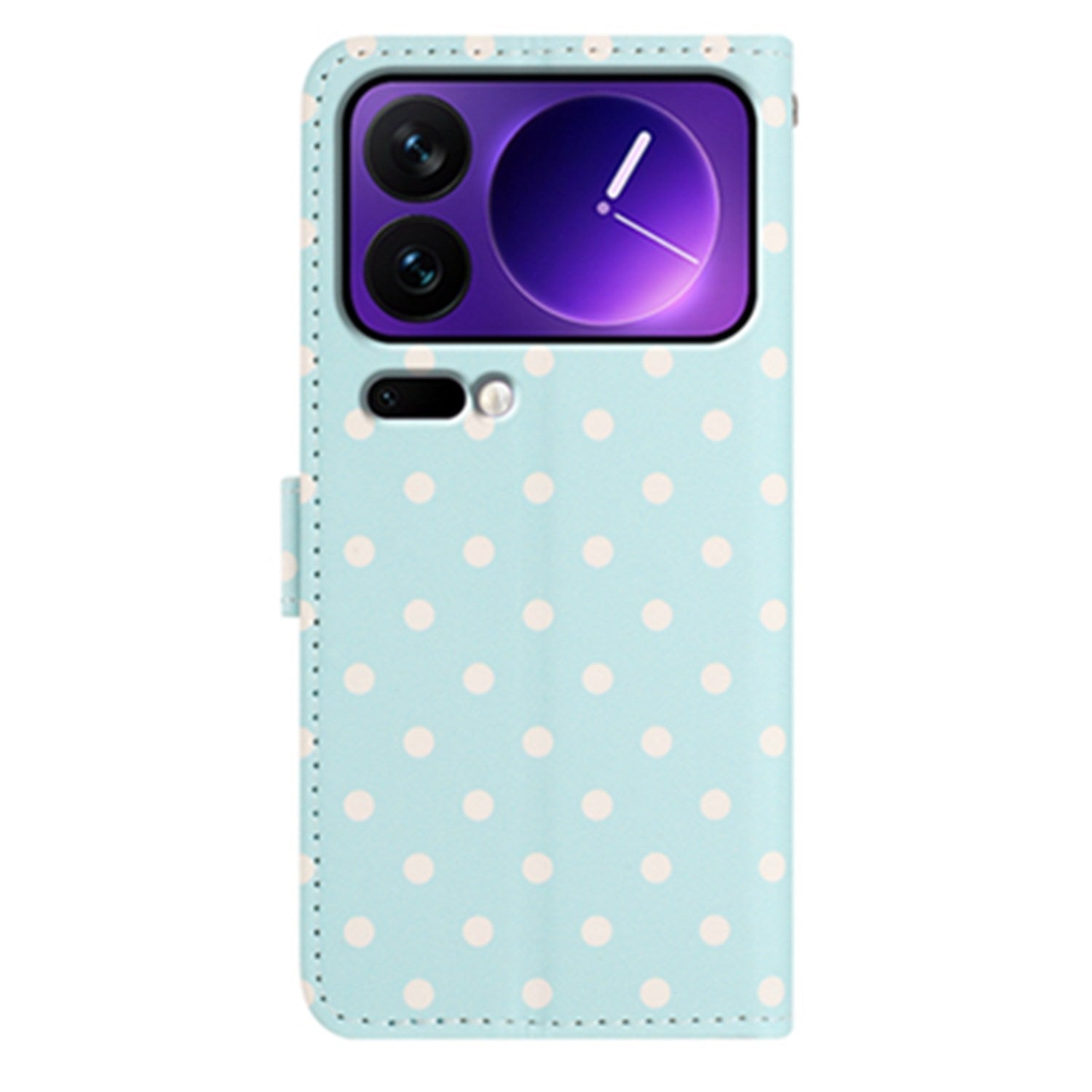 EIDERWOOD Xiaomi 17 Pro Max Kunstskinn Flip Deksel m. Polka Design - Blå