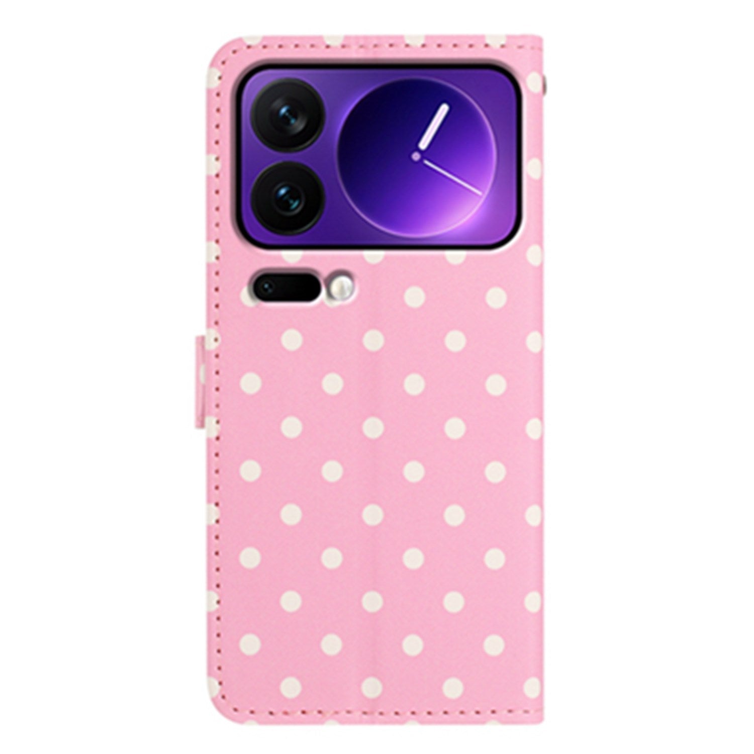 EIDERWOOD Xiaomi 17 Pro Max Kunstskinn Flip Deksel m. Polka Design - Rosa