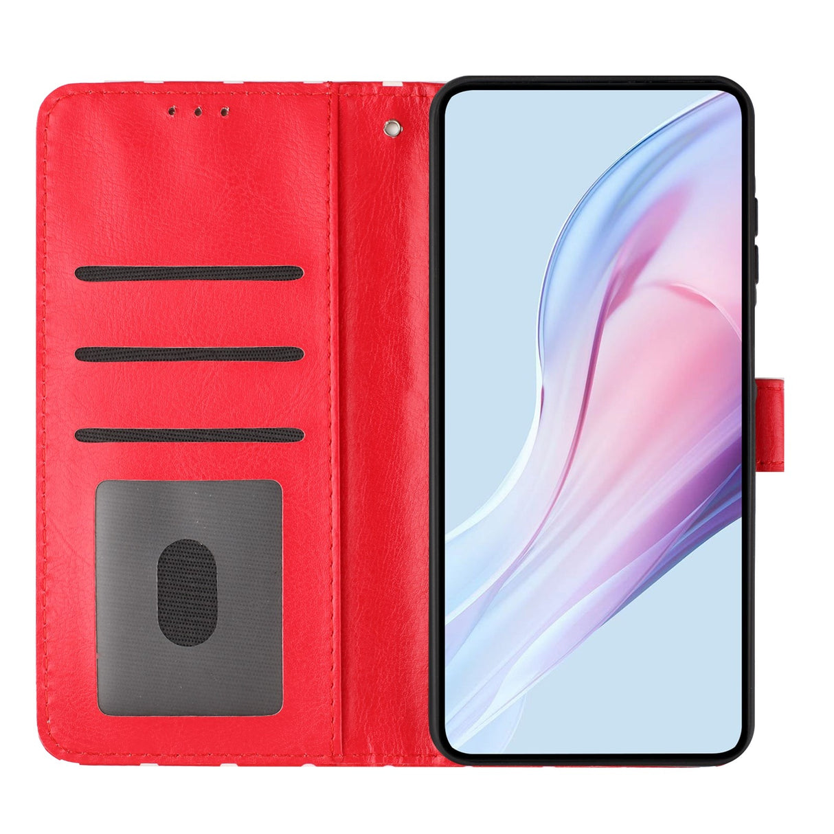 EIDERWOOD Xiaomi 17 Pro Max Kunstskinn Flip Deksel m. Polka Design - Rød