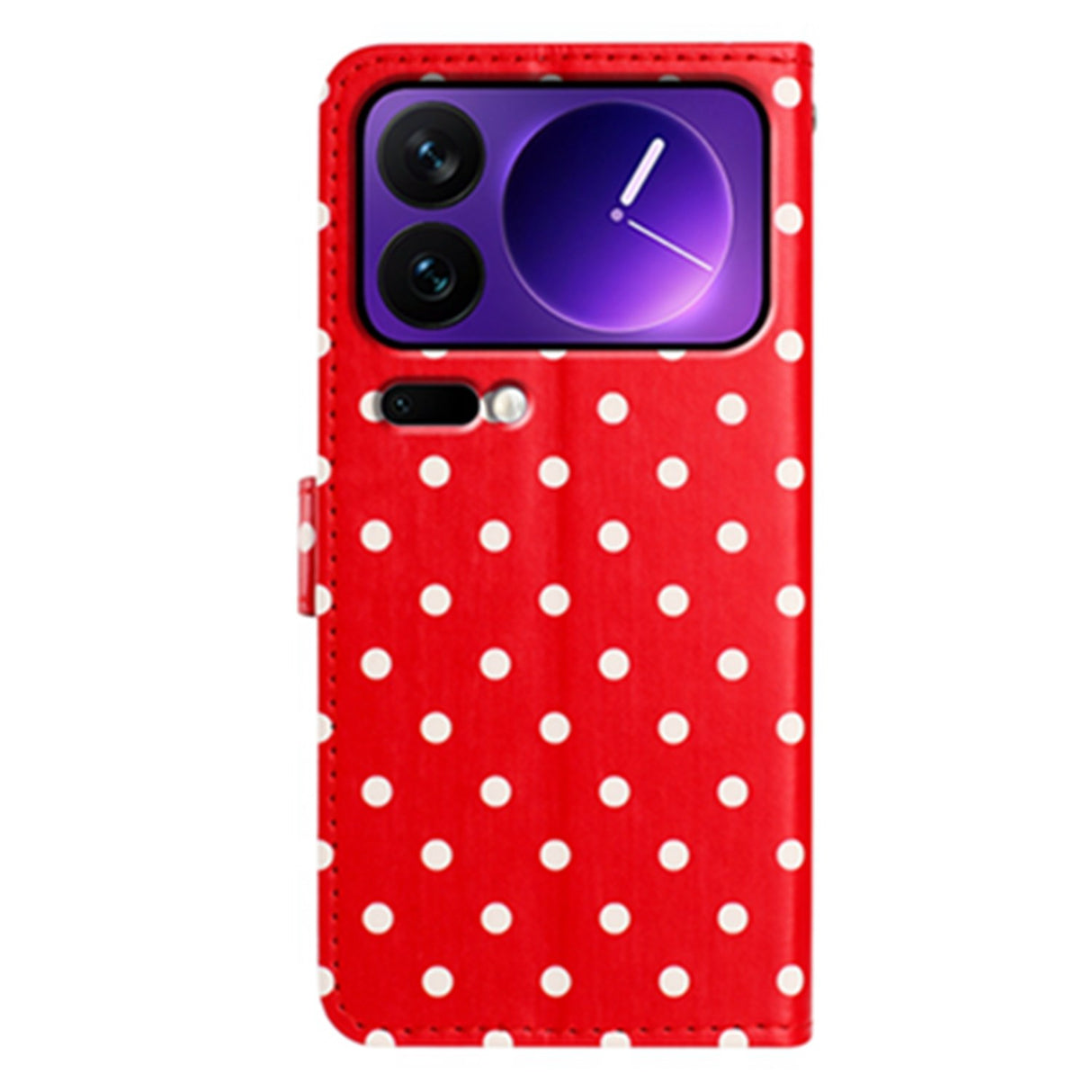 EIDERWOOD Xiaomi 17 Pro Kunstskinn Flip Deksel m. Polka Design - Rød
