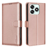 Honor X5c Plus BINFEN Kunstskinn Flip Deksel med RFID Blokkering - Rose Gold