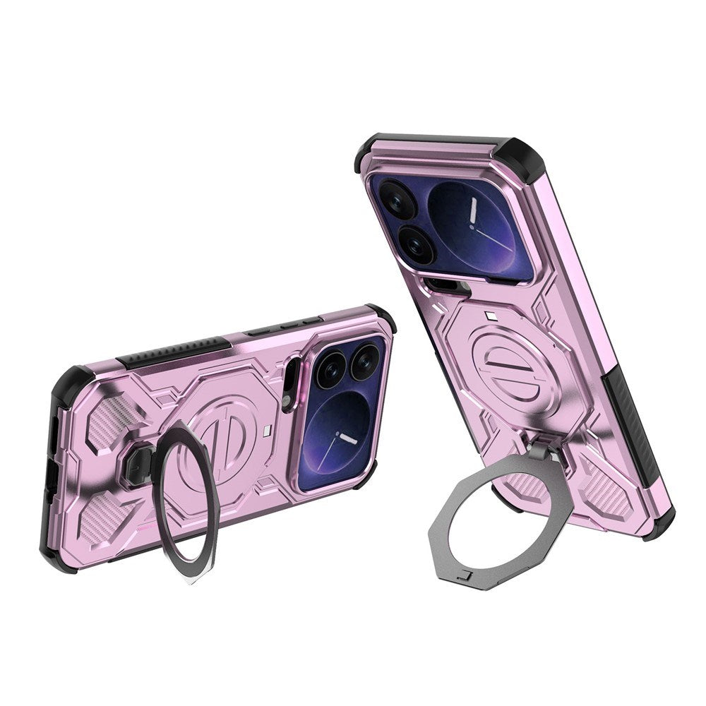 Xiaomi 17 Pro Max EIDERWOOD Håndverkerdeksel med Magnetisk Kickstand – Rosa