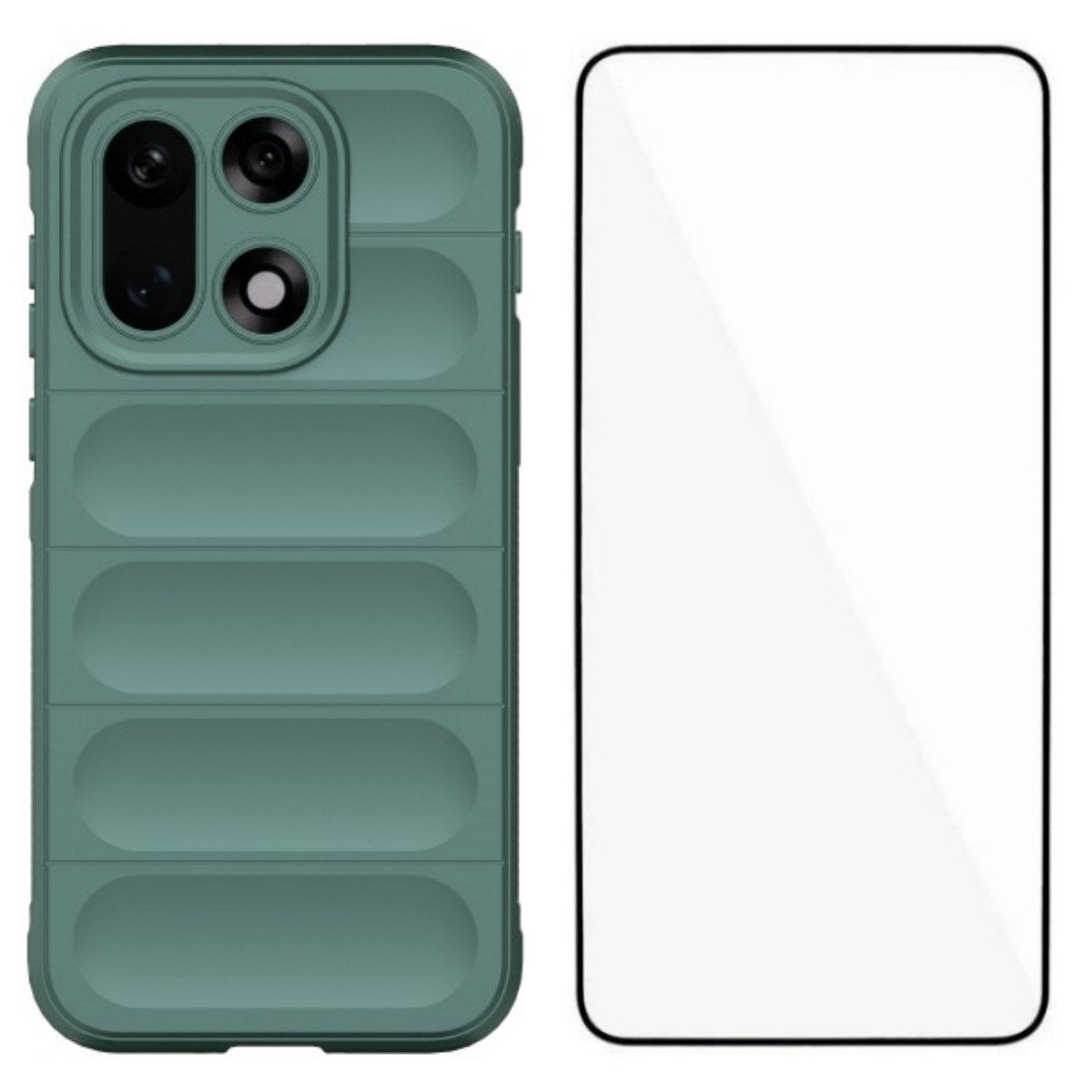 EIDERWOOD OnePlus 15 Håndverker Bakdeksel + Skjermbeskytter i Herdet Glass - Grønn