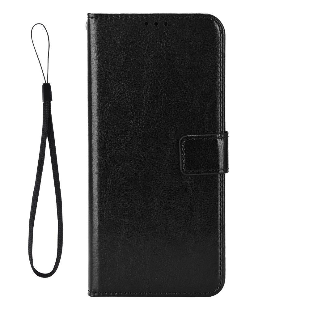 Motorola Edge 70 EIDERWOOD Kunstskinn Deksel med Stropp & Kortholder – Svart