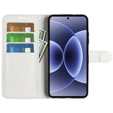 Xiaomi 17 EIDERWOOD Litchi Tekstur Kunstlær Flip Deksel m. Kortholder - Hvit